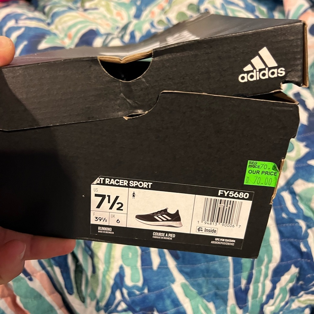 Adidas Black Running Shoes Size 7 1/2